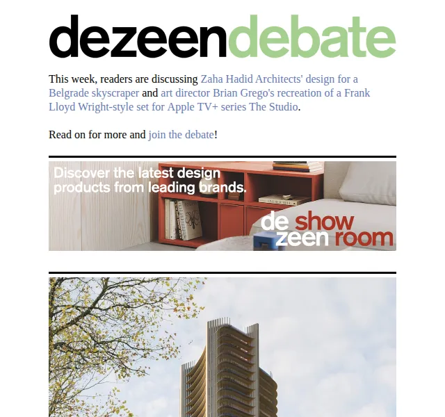 Dezeen Daily: Debata o parametrické krizi – červenec 2026 | Nuslet.cz