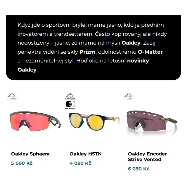 SNOWBOARD ZEZULA: Nové modely Oakley – červenec 2026 | Nuslet.cz