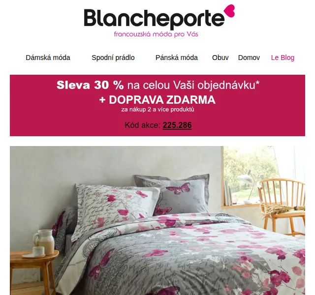 Blancheporte: Povlečení za 499–529 Kč – duben 2026