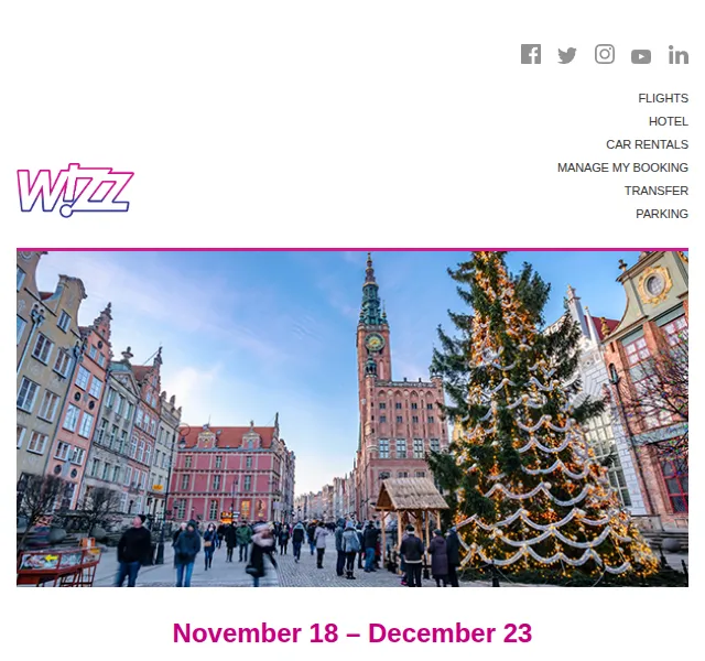 Wizz Air: Vánoční trhy v Gdaňsku – červenec 2026 | Nuslet.cz