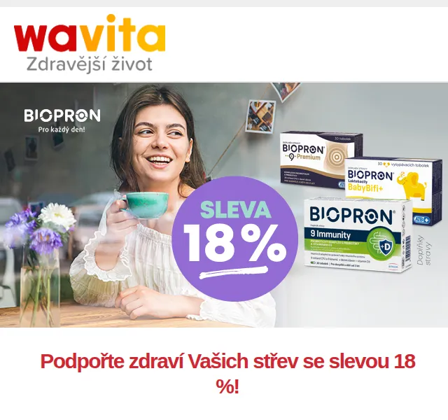 Wavita: Sleva 18 % na Biopron a 22 % na Walmark – červenec 2026 | Nuslet.cz