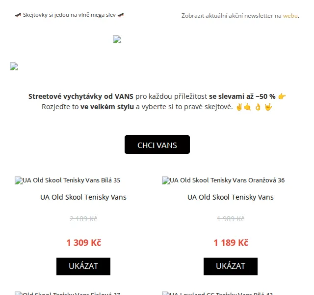 UrbanStore: VANS se slevami až 50 % – červen 2026 | Nuslet.cz