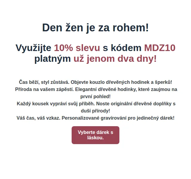Waidzeit: Dřevěné hodinky a šperky – sleva 10 % – červenec 2026 | Nuslet.cz