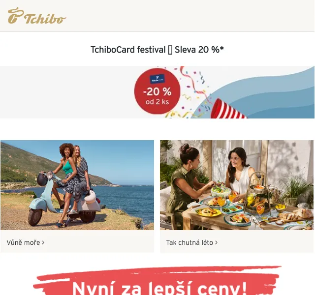 Tchibo: Ložní prádlo -20 % + Cafissimo za 1199 Kč – červen 2026