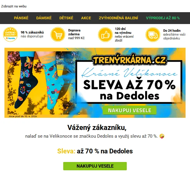 Lukáš z Trenýrkárna.cz: Dedoles až -70 % – červen 2026 | Nuslet.cz