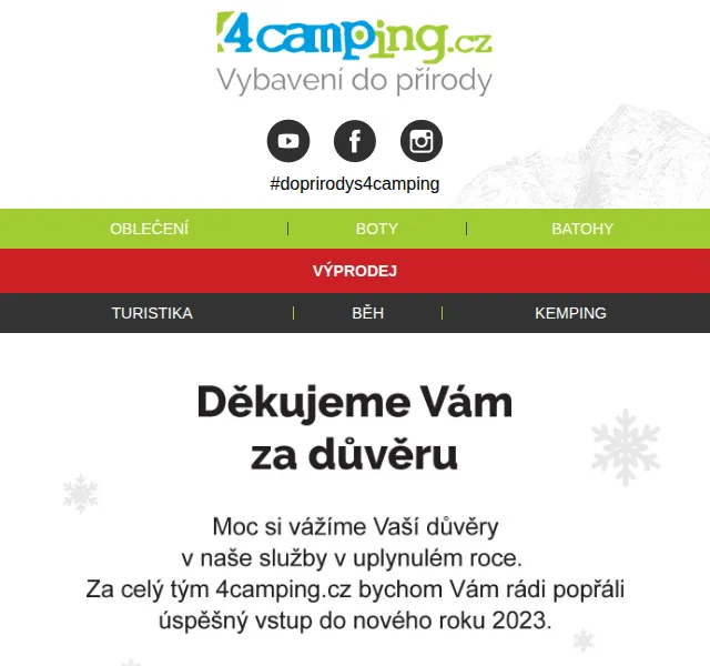 4camping: slevy až 70 % + dárek 200 Kč – červen 2026 | Nuslet.cz