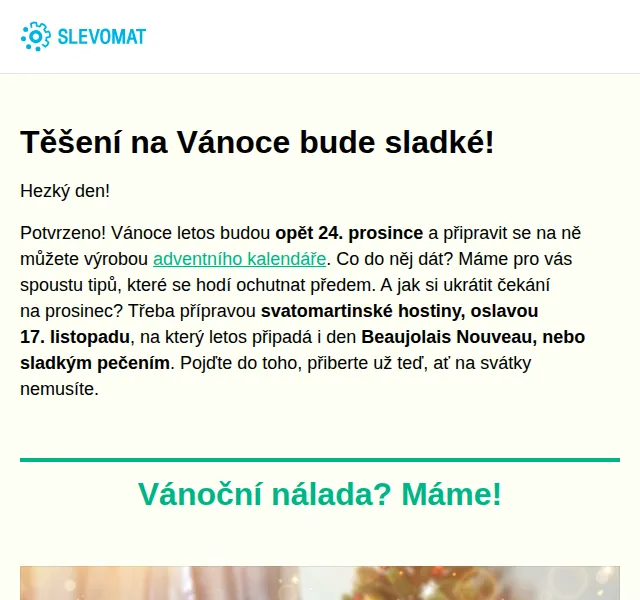 Slevomat: Vánoční zboží a adventní kalendáře – červen 2026 | Nuslet.cz