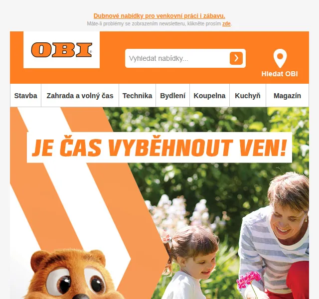 OBI Novinky: Slevy na zahradu a stavbu – duben 2024 | Nuslet.cz