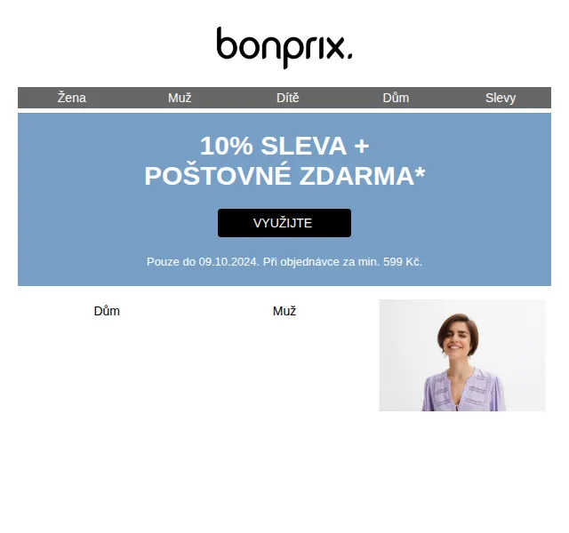 bonprix: 10% sleva + poštovné zdarma na novou kolekci – červenec 2026 | Nuslet.cz