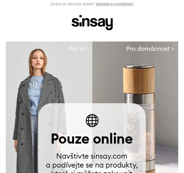 Sinsay: Produkty dostupné POUZE online – červen 2026 | Nuslet.cz