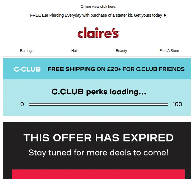 Claire's: Black Friday slevy až 50 % – červenec 2026 | Nuslet.cz