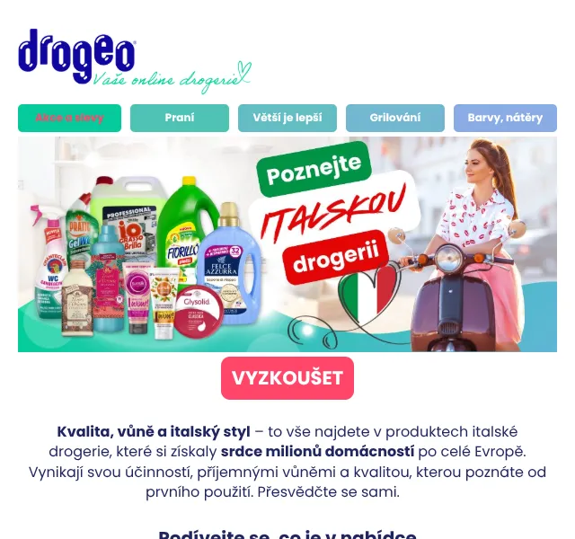 Drogeo: Italská drogerie – květen 2026 | Nuslet.cz