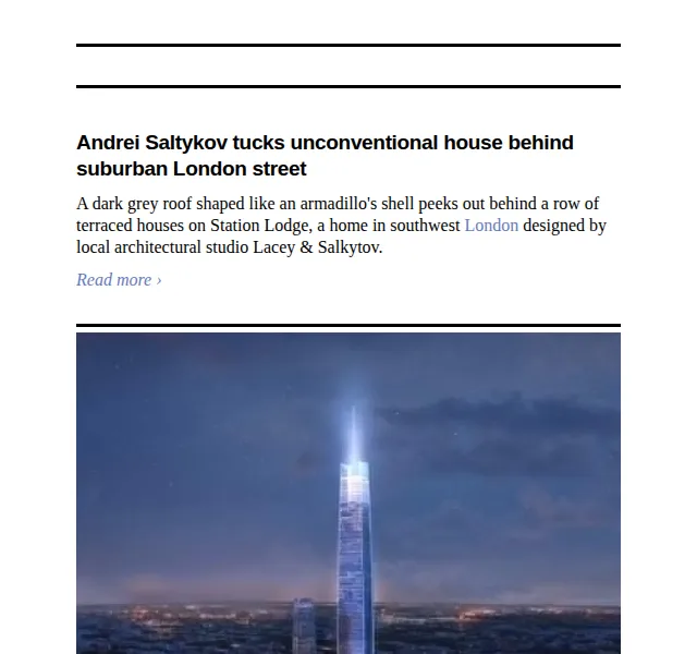 Dezeen Daily: Architektura a design – prosinec 2024 | Nuslet.cz