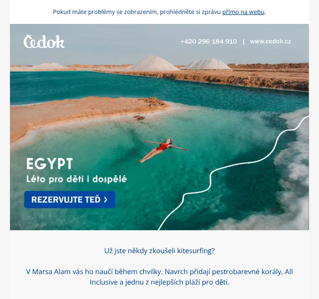 Čedok: Egypt all inclusive od 9 290 Kč – Květen 2026