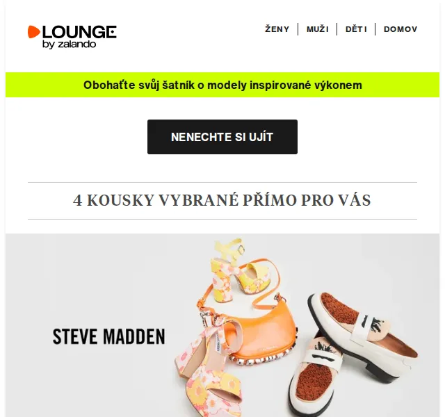 Lounge by Zalando: Steve Madden, Monki, Hi-Tec – slevy až 75 % – červen 2026 | Nuslet.cz