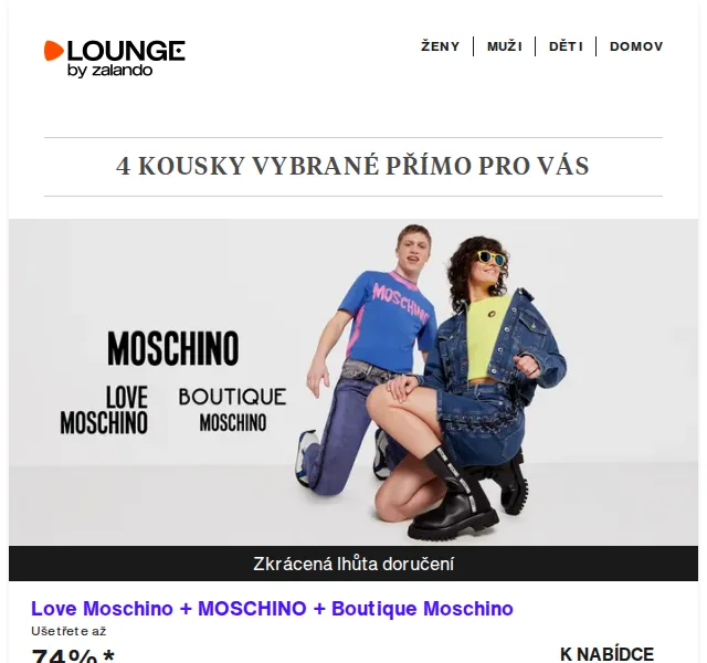 Lounge by Zalando: Love Moschino, Spyder & MAMALICIOUS – slevy až 75 % – červen 2026 | Nuslet.cz