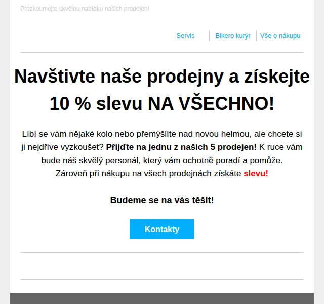 czbikero: Sleva 10 % na vše v prodejnách – červen 2026 | Nuslet.cz