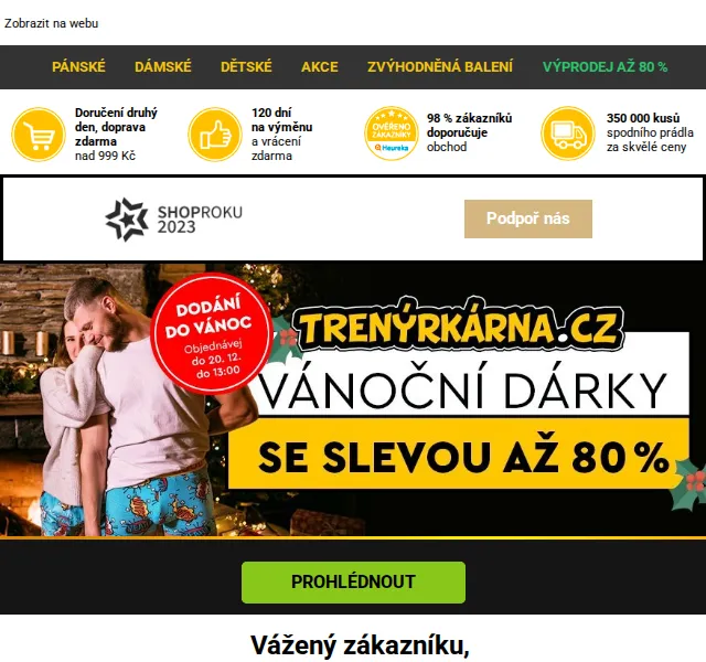 Lukáš z Trenýrkárna: Výprodej až 80 % na spodní prádlo – červen 2026 | Nuslet.cz