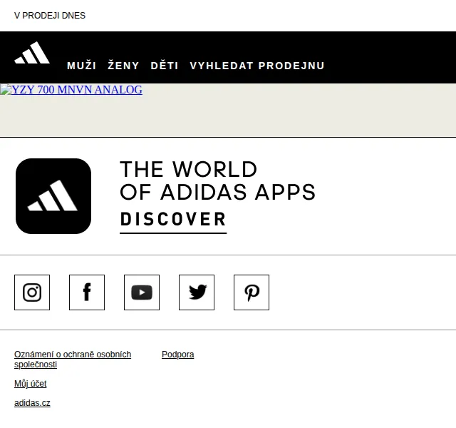 adidas: YZY 700 MNVN ANALOG – červen 2026 | Nuslet.cz