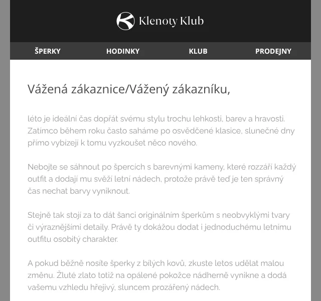Klenoty Aurum: Letní šperky se zlatem – srpen 2026 | Nuslet.cz