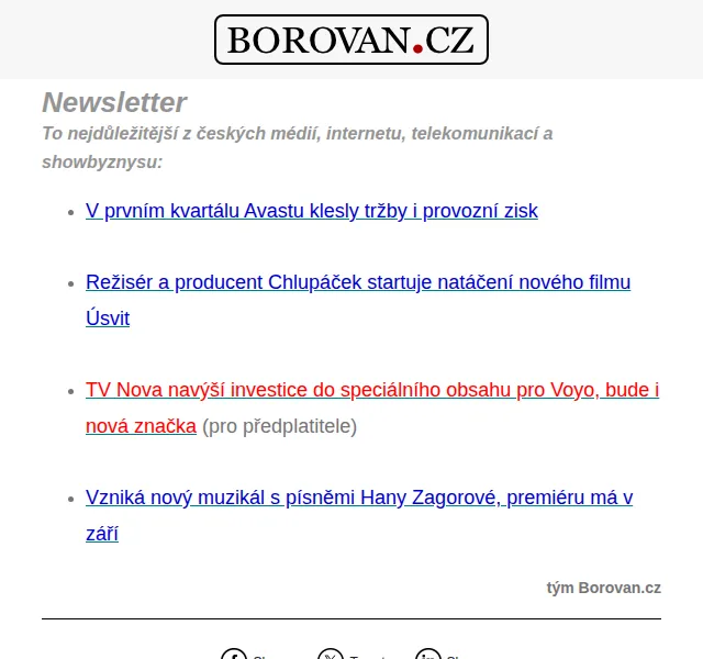Aleš Borovan: Novinky z českých médií – červen 2026 | Nuslet.cz