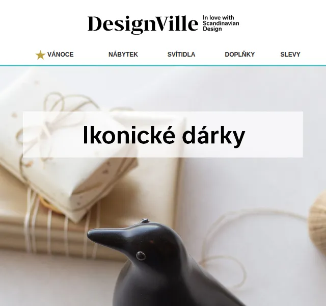 DesignVille: Ikonické designové dárky se slevou 5 % – červen 2026 | Nuslet.cz