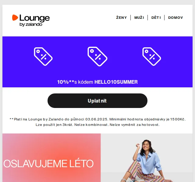 Lounge by Zalando: až 80 % slevy + 10 % kód – duben 2026