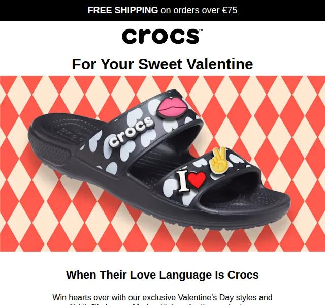 Crocs: Valentýnské Classics a Jibbitz™ – červen 2026 | Nuslet.cz