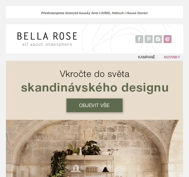 Bella Rose: Skandinávský design ferm LIVING, Hübsch, House Doctor – červen 2026 | Nuslet.cz