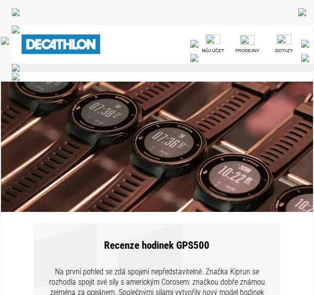 DECATHLON: GPS hodinky GPS500 Coros/Kiprun – červen 2026 | Nuslet.cz