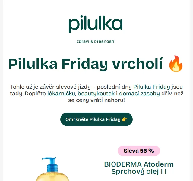 Pilulka: Slevy až 55 % v Pilulka Friday – červenec 2026 | Nuslet.cz