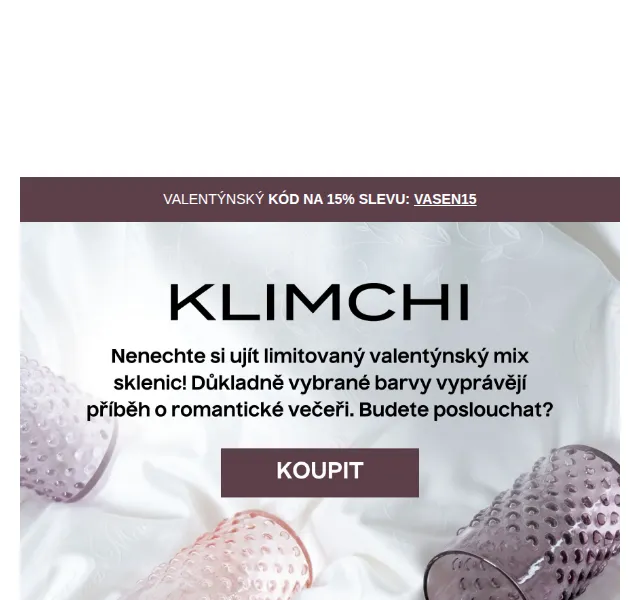 KLIMCHI: Valentýnský box skleniček s 15% slevou – červen 2026 | Nuslet.cz