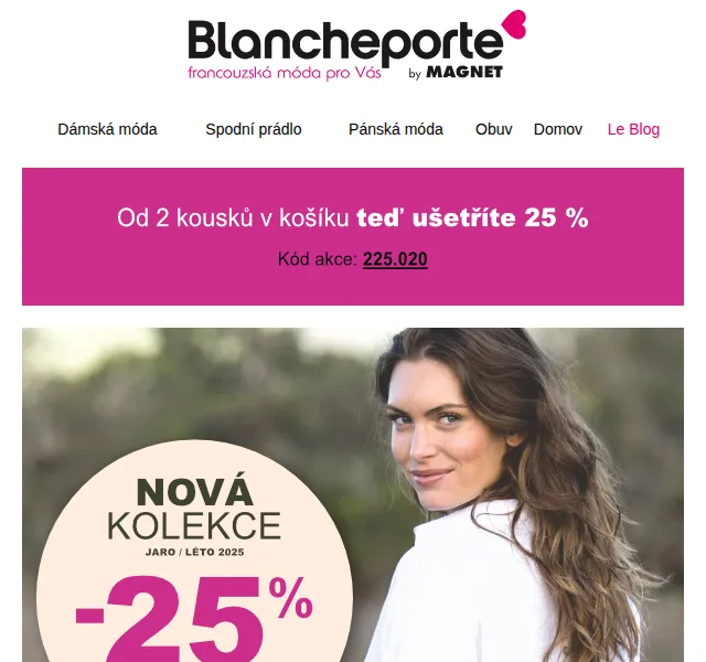Blancheporte: 25% VIP sleva na módu – červenec 2026 | Nuslet.cz