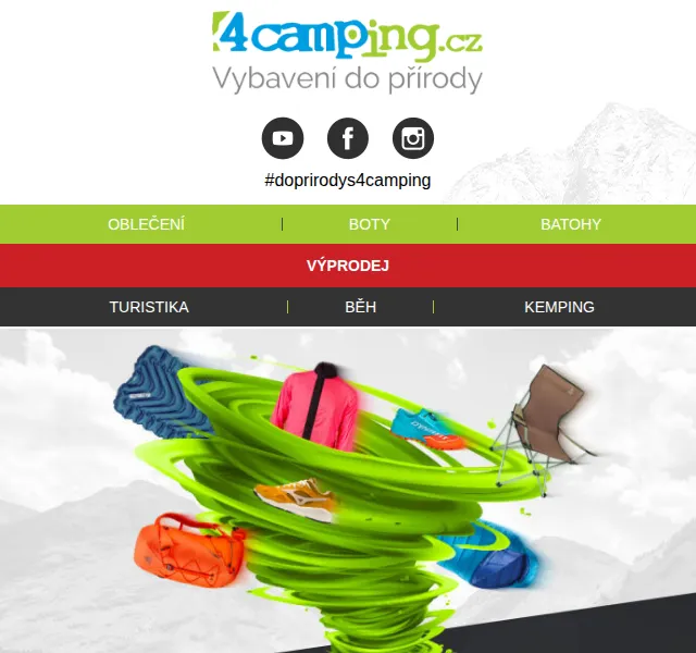 4camping.cz: Slevové tornádo 5000 produktů v akci – červen 2026 | Nuslet.cz