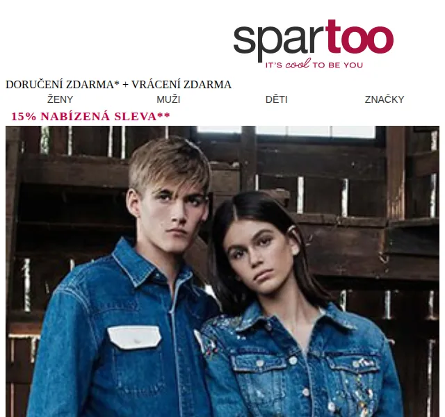 Spartoo.cz: Sleva 15 % na Calvin Klein Jeans – červenec 2026 | Nuslet.cz
