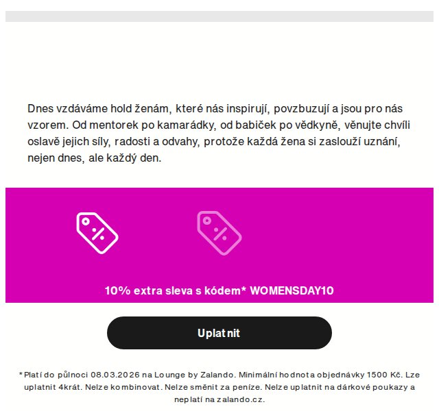 Lounge by Zalando: 10 % sleva na značky – březen 2026