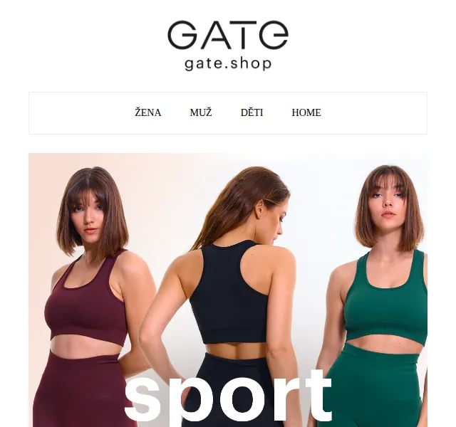 Gate.shop: Výprodej sportovního oblečení od 118 Kč – červenec 2026 | Nuslet.cz