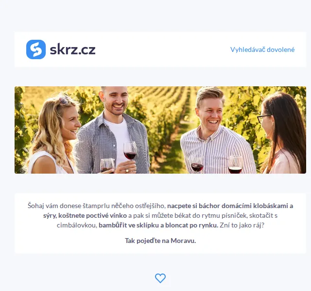 Vánoce na Skrz: Dovolená na Moravě s degustací vína – červen 2026 | Nuslet.cz