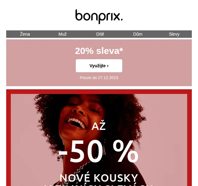 bonprix: Až -50 % na módu – červenec 2026 | Nuslet.cz