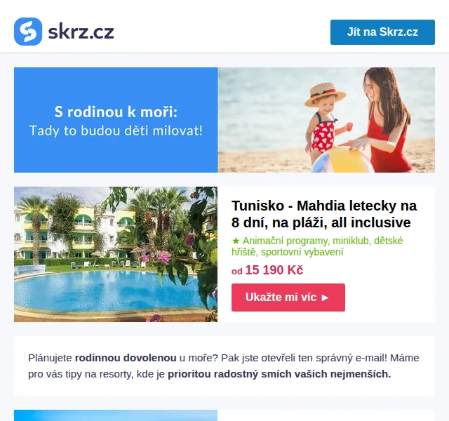 Skrz.cz: Dovolená pro rodiny s dětmi – červenec 2026 | Nuslet.cz