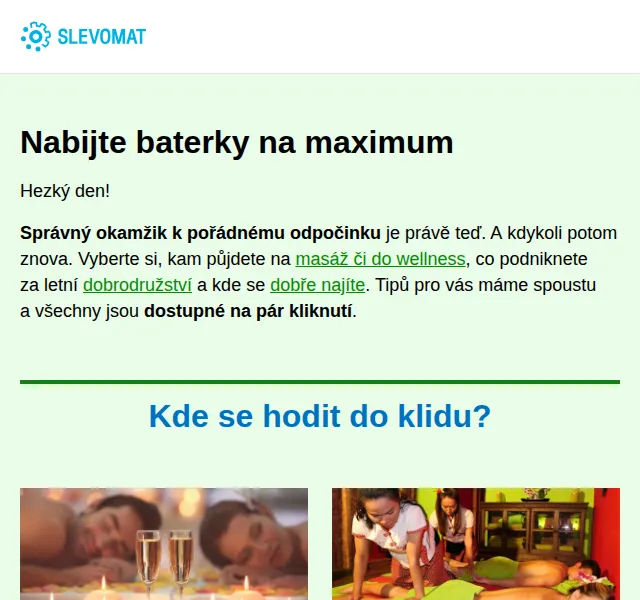 Slevomat: Masáže, wellness a gurmetské zážitky od 119 Kč – červenec 2026 | Nuslet.cz