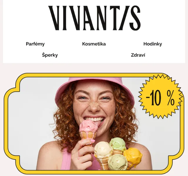 Vivantis.cz: -10 % na parfémy, kosmetiku a šperky – červen 2026