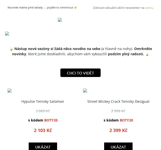 UrbanStore: 20% sleva na boty Salomon, Vans, Desigual – červen 2026 | Nuslet.cz