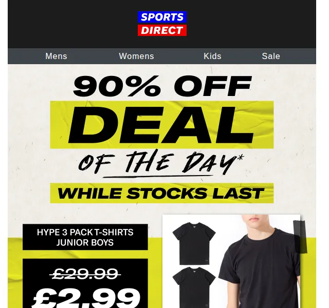 Sportsdirect: 3 Pack T-Shirt za £2.99 – červen 2026 | Nuslet.cz