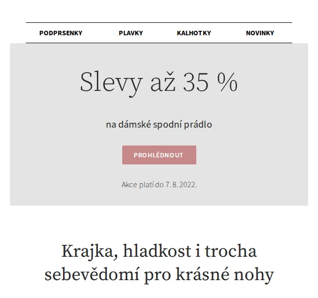 Astratex: slevy až 35 % na spodní prádlo – červenec 2026 | Nuslet.cz