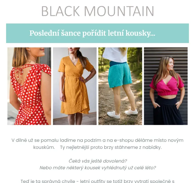 Black Mountain: Letní oblečení – poslední šance | Nuslet