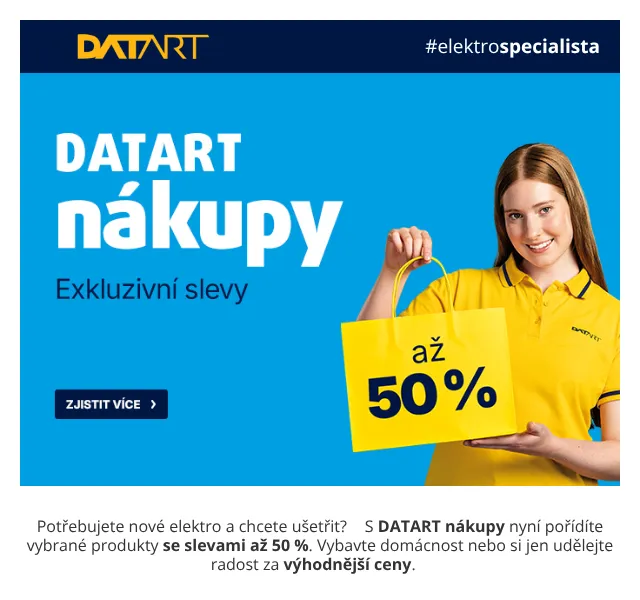 DATART: elektro až 50 % sleva – květen 2026 | Nuslet.cz