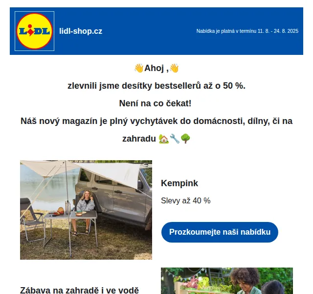 Lidl: Srpnový magazín se slevou až 50 % – červenec 2026 | Nuslet.cz