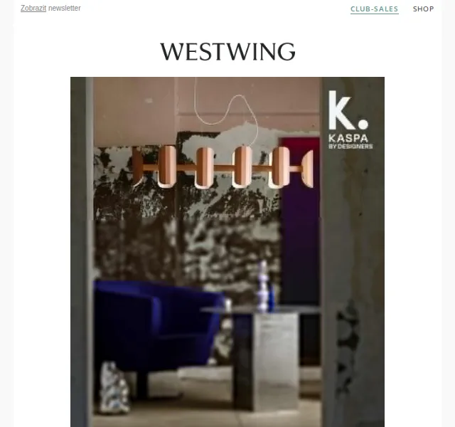 Westwing: KASPA svítidla a APOLIN kolekce – červenec 2026 | Nuslet.cz