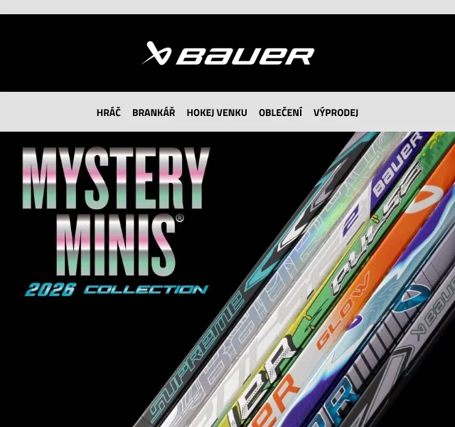 Bauer Hockey: Mystery Minis hokejky 699 Kč – září 2026